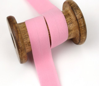 1m Schrägband - Saumband - Elastisch - Matt - 20mm - Rosa