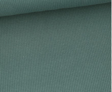 Waffelstrick-Jersey - Feine Struktur - Baumwolle - Uni - Altgrün