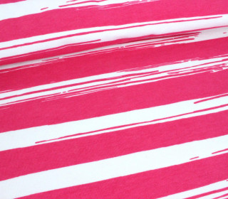 Jersey - Painted Stripes - Pink - Nancy Kers