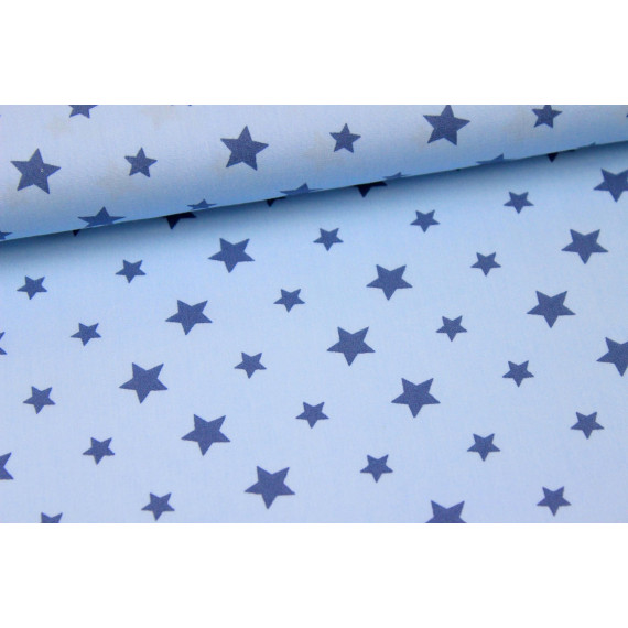 Stoff Sterne Stars Hellblau/Taubenblau