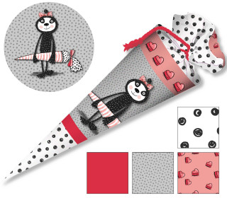 DIY-NÄHSET SCHULTÜTE - GESCHWISTERTÜTE - Faultier-Mädchen-Formenfroh
