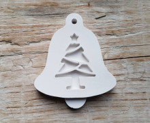 Silikon - Gießform - Baumschmuck - Anhänger - Weihnachten - Glocke - Tannenbaum - vielfältig nutzbar