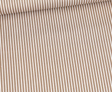 Baumwolle - Webware - Stripe - Weiß/Braun