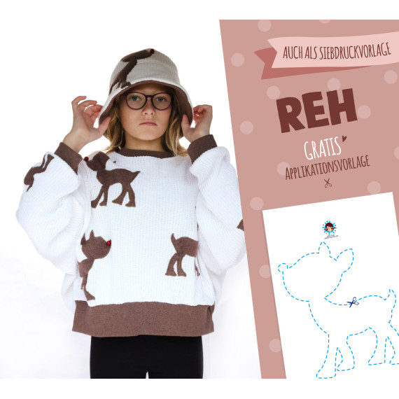 FREEBIE - Reh - Applikationsvorlagen