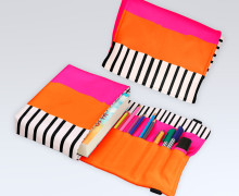 DIY-Nähset - Buch-Organizer - Tropical Stripes - Softshell - abby and amy