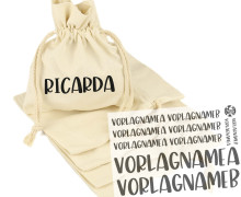 Onkel Bo's Bügelbilder - DIN A5 - 2 Namen - lang - Blockschrift