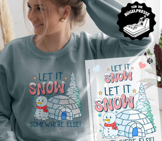 Onkel Bo's Bügelbilder - DIN A4 - Let it snow - somewhere else - BIG
