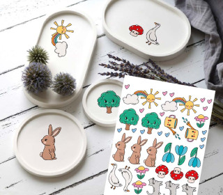 Rub-On Sticker - Spring Day - Tante Henni Rub-Ons - vielfältig nutzbar