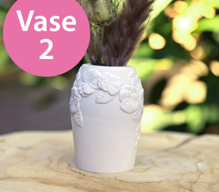 Silikon - Gießform - Vase mit Blumendekoration - Vase 2 - vielfältig nutzbar
