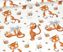 Jersey - Playful Tiger Pip - Blassgrau - Bio-Qualität - abby and me