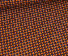 Viskose - Blusenstoff - Hahnentrittmuster - Fibre Mood - Orange