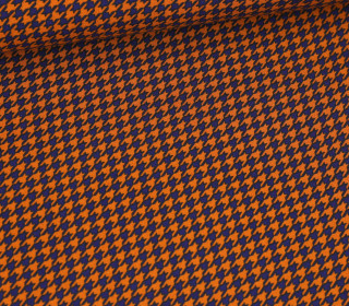 Viskose - Blusenstoff - Hahnentrittmuster - Fibre Mood - Orange