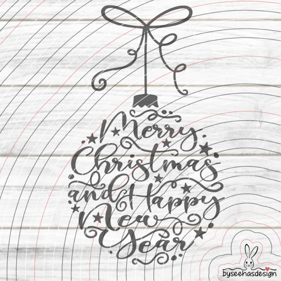 Merry Christmas Plotterdatei SVG DXF