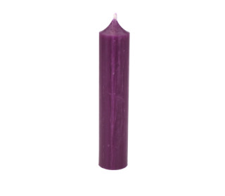 1 kurze Stabkerze - Aubergine - 10cm - Ø 2,2cm - Paraffin - Kerzenfarm Hahn