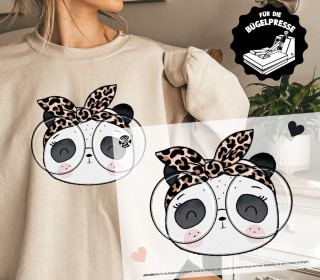 Onkel Bo's Bügelbilder - DIN A4 - Panda - Brille - BIG