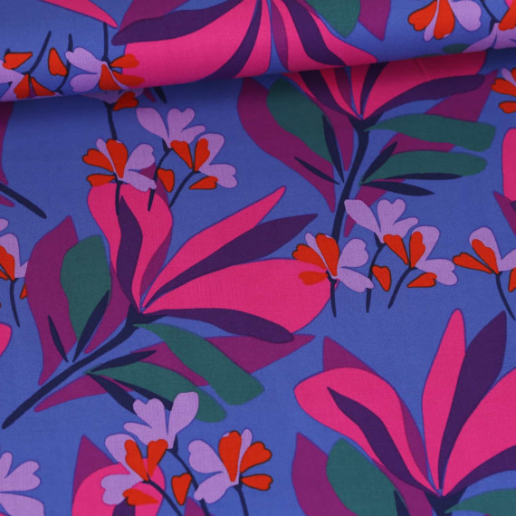 Rosella Stretch - Viskose - Blusenstoff - NERIDA HANSEN - Spring Garden - Himmelblau