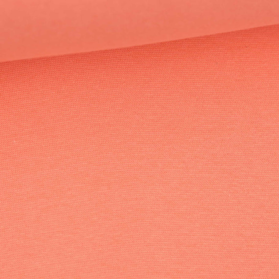 Bündchen Gretje - Glattes Bündchen - Schlauchware - Uni - Lachsorange Dunkel - #896