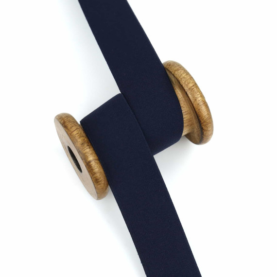 1 Meter Gummiband - Uni - 30mm - Stahlblau