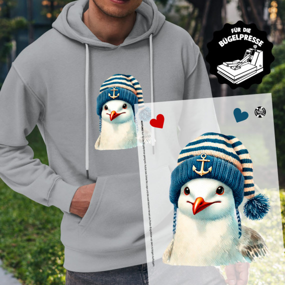Onkel Bo's Bügelbilder - DIN A4 - Friendly Seagull - Möwe