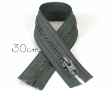 1x30cm Reißverschluss - Teilbar - Hochwertig - Opti - Khakigrau (0002)