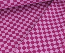 Musselin - Muslin - Double Gauze - Double Sided Checks - Schnuffeltuch - Windeltuch - Rosa/Beere