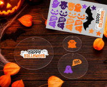 Rub-On Sticker - Happy Halloween  - Tante Henni Rub-Ons - vielfältig nutzbar - Wunschgeschenk