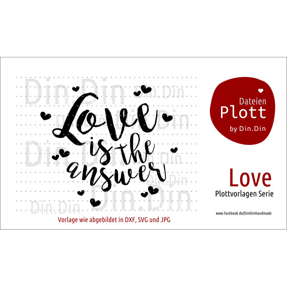Plotterdatei "Love is the answer"
