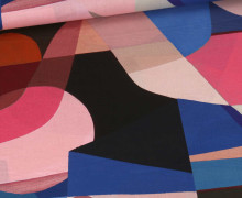 Baumwolle - Webware - Voile - Summer Colors - Himmelblau/Rostorange