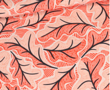 Outdoorstoff - Eichenblätter - Rot - Warmweiß - Sanne Paul - abby and amy