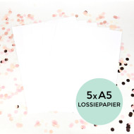 Lossiepapier – 5er Set – A5 – wasser- und reißfest – Siebdruckpapier