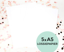 Lossiepapier - 5er Set - A5 - wasser- und reißfest - Siebdruckpapier