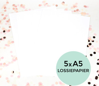 Lossiepapier - 5er Set - A5 - wasser- und reißfest - Siebdruckpapier