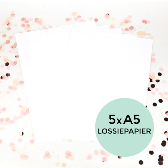 Lossiepapier - 5er Set - A5 - wasser- und reißfest - Siebdruckpapier