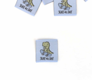 1 Label - Dino - SKATE ALL DAY - Hellblau - Katzengold Design