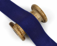 1 Meter Velours-Elastic - Gummiband - 40mm - Uni - Dunkelblau