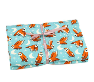 2m Zuschnitt - Bio-Jersey - Flock - Midnight - Türkis - Hamburger Liebe