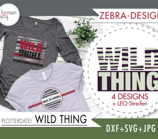 PLOTTERDATEI - Little Wild Thing -ZEBRA - Plots - Design von formenfroh - dxf + svg + jpg