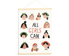 DIY-Stoffposter - All Girls Can