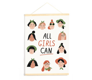 DIY-Stoffposter - All Girls Can