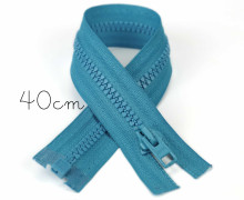 1x40cm Reißverschluss - Teilbar - Hochwertig - Opti - Cyanblau (0298)