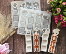 Silikon - Gießform - Schokoriegel Halter - Set 1 - Geschenkanhänger - vielfältig nutzbar