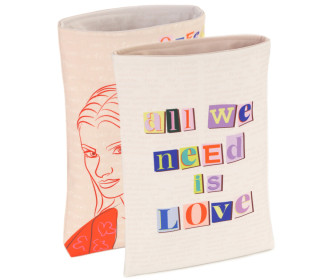 DIY-NÄHSET - Buchtasche - All We Need Is Love - Softshell - abby and amy