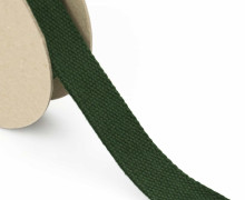1 Meter Gurtband  - 30mm - Baumwolle - Tannengrün
