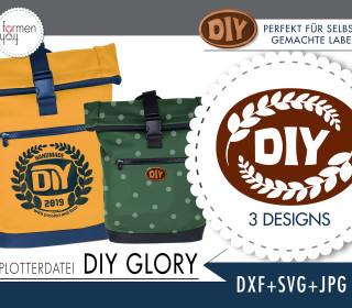 Einführungspreis: Plotterdatei - DIY - GLORY - Design von formenfroh - dxf + svg + jpg