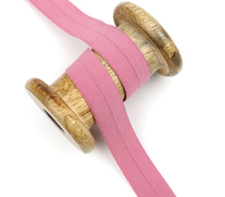 1m Schrägband - Saumband - Elastisch - Matt - 20mm - Altrosa