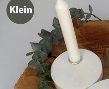 Silikon - Gießform - Kerzenständer - für Stabkerzen - Scheibe - Loch am Rand -  Plotterrohling - Klein - vielfältig nutzbar