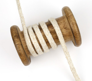 1m Hoodieband - Flachkordel - Kordel - Leinen/Baumwolle - 5mm - Natur