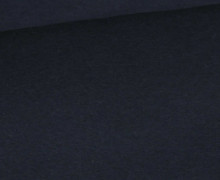 Bio-Baumwoll Fleece - Uni - Melange - Stahlblau