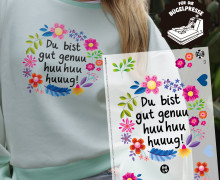 Onkel Bo's Bügelbilder - DIN A4 - Du bist gut genug - Dunkler Schriftzug - Hamburger Liebe - BIG