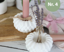 Silikon -  Gießform - Blüten Kerzenhalter - 2in1 - für Stabkerzen & Teelichter - Nr. 4 - vielfältig nutzbar